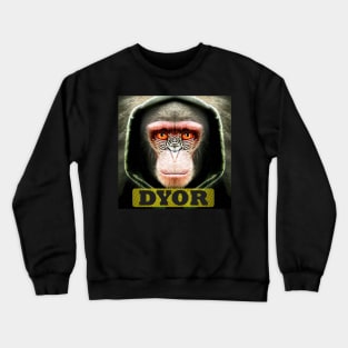 Funny Monkey Cute Apes Animals memes Crewneck Sweatshirt